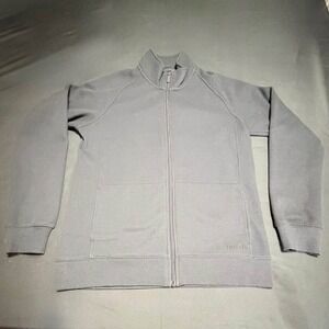 Bench Mens Small Gray Full Zip Fleece Jacket Mock Neck Sweatshirt Soft Stretch